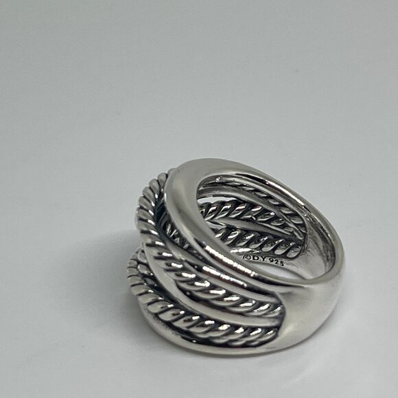 David Yurman Sterling Silver Crossover Ring - Picture 5 of 11